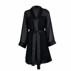 Bluebella Chiffon Kimono Black Nightwear