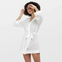 Bluebella Nightwear Chiffon Kimono Ivory