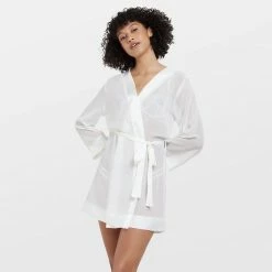 Bluebella Nightwear Chiffon Kimono Ivory