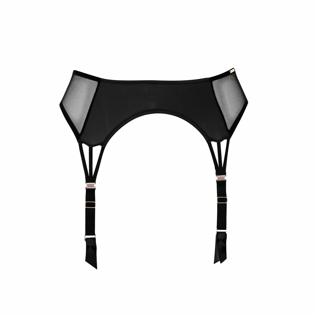 Bluebella Lingerie Laura Black Suspender Belt With Mesh 3 Bluebella Lingerie Laura Black Suspender Belt With Mesh