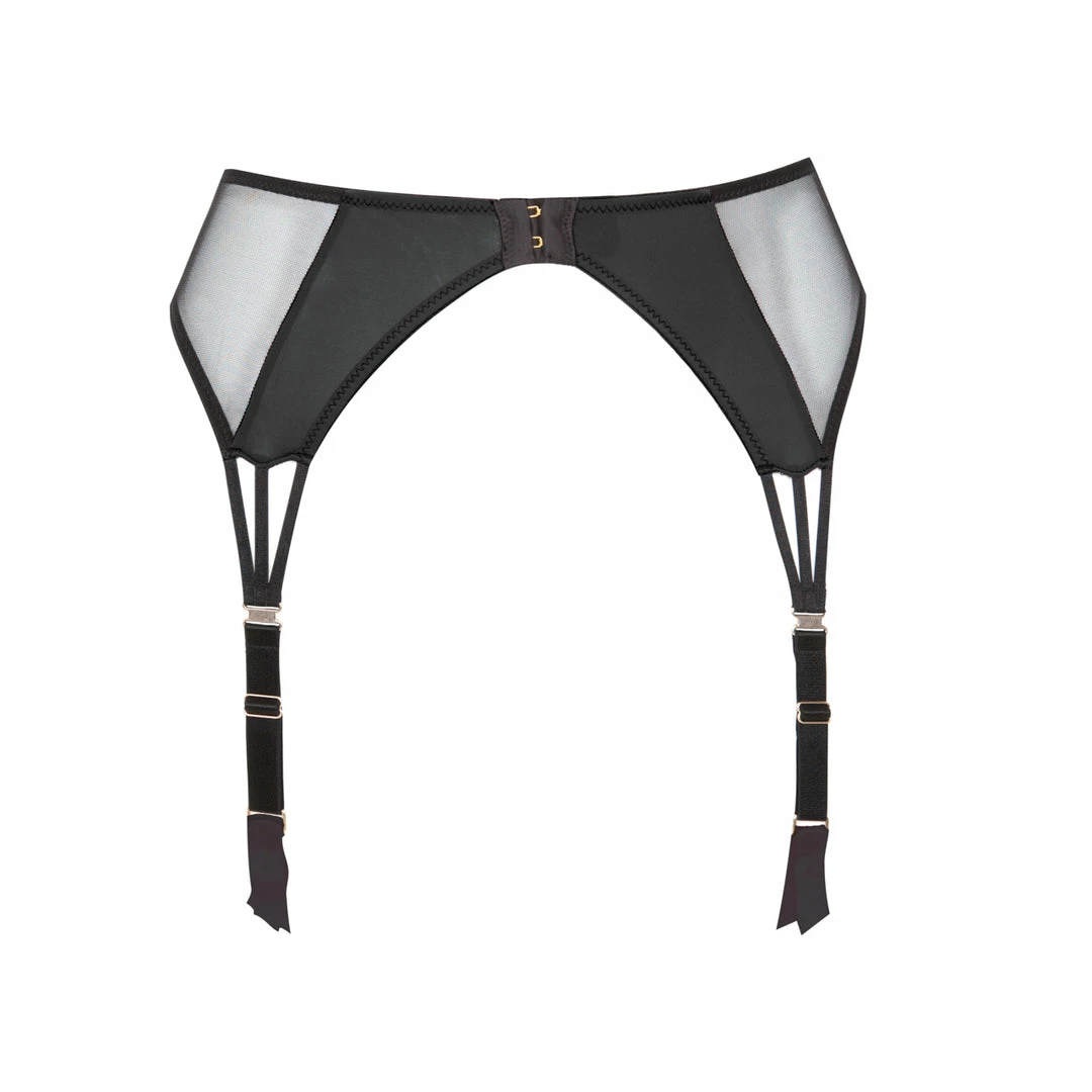 Bluebella Lingerie Laura Black Suspender Belt With Mesh 4 Bluebella Lingerie Laura Black Suspender Belt With Mesh