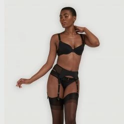 Bluebella Lingerie Laura Black Suspender Belt With Mesh 13 Bluebella Lingerie Laura Black Suspender Belt With Mesh