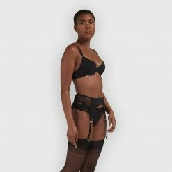 Bluebella Lingerie Laura Black Suspender Belt With Mesh 14 Bluebella Lingerie Laura Black Suspender Belt With Mesh