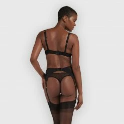 Bluebella Lingerie Laura Black Suspender Belt With Mesh 17 Bluebella Lingerie Laura Black Suspender Belt With Mesh