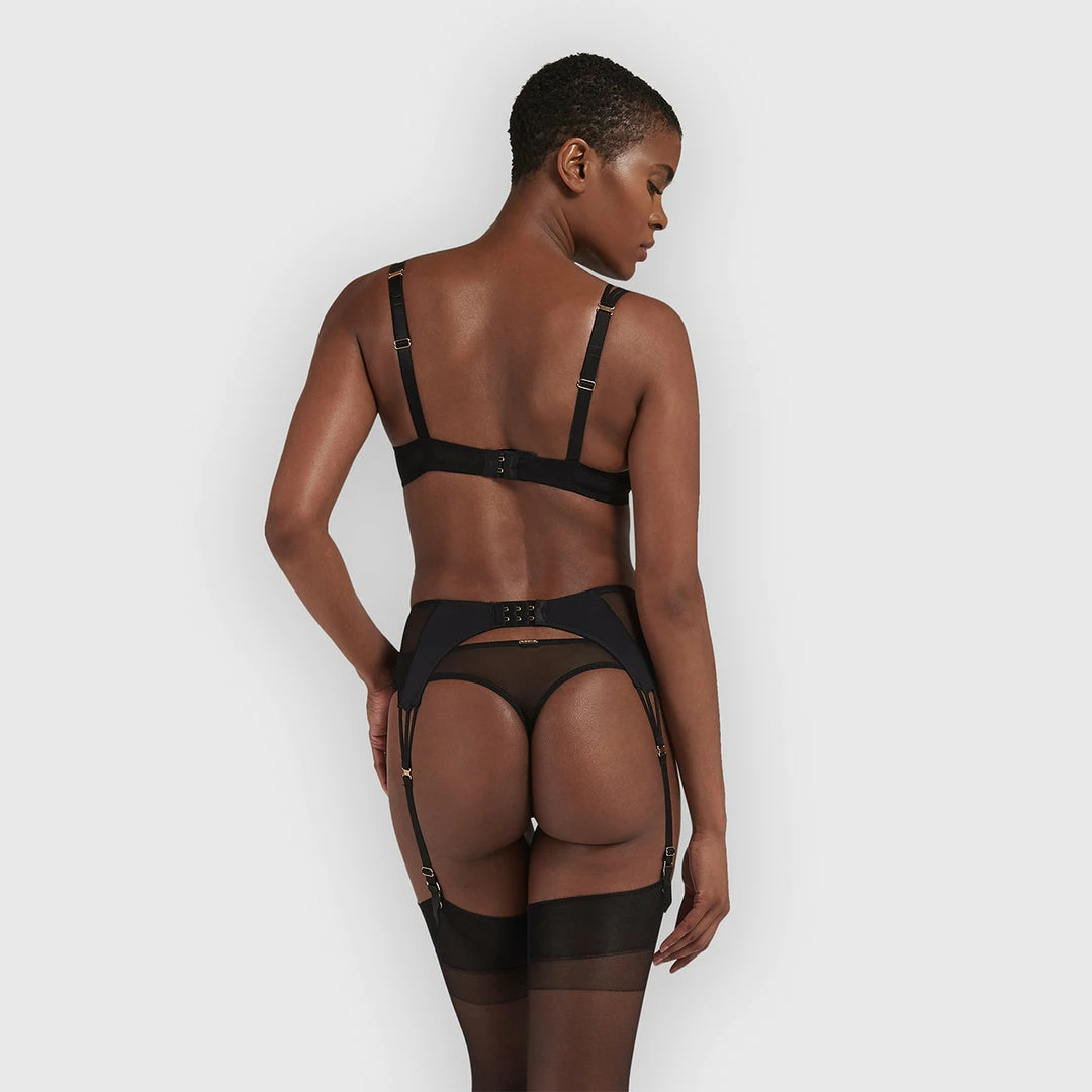 Bluebella Lingerie Laura Black Suspender Belt With Mesh 9 Bluebella Lingerie Laura Black Suspender Belt With Mesh