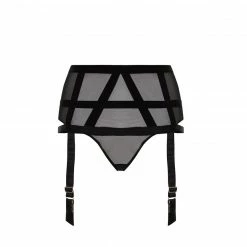 Bluebella Karolina Suspender Thong In Black Lingerie