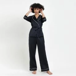 Bluebella Nightwear Wren Kimono And Trouser Set Black 17 Bluebella Nightwear Wren Kimono And Trouser Set Black