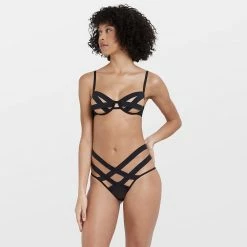 Bluebella Emilia Open Back Brief Black Lingerie