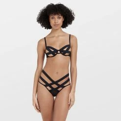 Bluebella Emilia Open Back Brief Black Lingerie