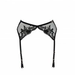 Bluebella Marseille Black Lace Suspender Belt Lingerie