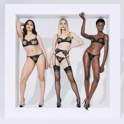 Bluebella Marseille Black Lace Suspender Belt Lingerie