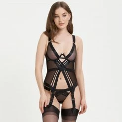 Bluebella Sawyer Wired Basque Black Lingerie 13 Bluebella Sawyer Wired Basque Black Lingerie