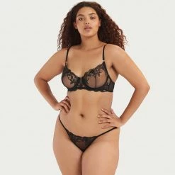 Bluebella Marseille Thong Black Lingerie