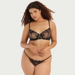 Bluebella Marseille Thong Black Lingerie