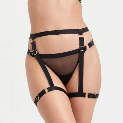 Bluebella Lingerie Thea Thigh Harness Black