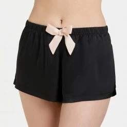 Bluebella Nightwear Abigail Shirt And Short Set Black/Pale Pink