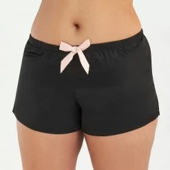 Bluebella Nightwear Abigail Shirt And Short Set Black/Pale Pink