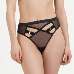 Bluebella Oslo High-Waist Thong Black