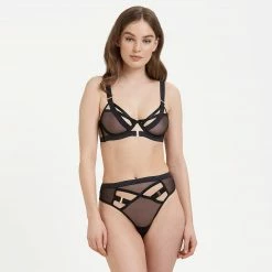 Bluebella Oslo High-Waist Thong Black