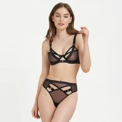 Bluebella Oslo High-Waist Thong Black