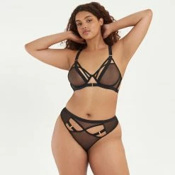 Bluebella Oslo High-Waist Thong Black