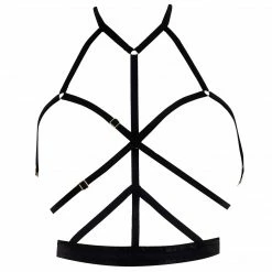 Bluebella Zuri Harness Bra Black Lingerie