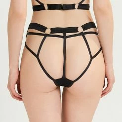 Bluebella Zuri High-waist Open-back Brief Black