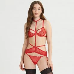 Bluebella Lingerie Enya Suspender Harness With Detachable Harness Red 17 Bluebella Lingerie Enya Suspender Harness With Detachable Harness Red