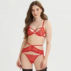 Bluebella Lingerie Enya Suspender Harness With Detachable Harness Red 18 Bluebella Lingerie Enya Suspender Harness With Detachable Harness Red