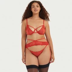 Bluebella Lingerie Enya Suspender Harness With Detachable Harness Red 24 Bluebella Lingerie Enya Suspender Harness With Detachable Harness Red