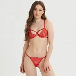Bluebella Lingerie Enya Thong Red