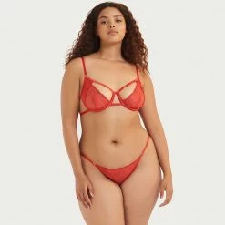 Bluebella Lingerie Enya Thong Red