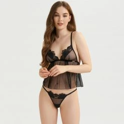 Bluebella Gifts|Nightwear Gifts Ina Cami And Thong Set Black 14 Bluebella Gifts|Nightwear Gifts Ina Cami And Thong Set Black