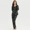 Bluebella Gifts|Nightwear Gifts Leon Shirt And Trouser Set Black/White