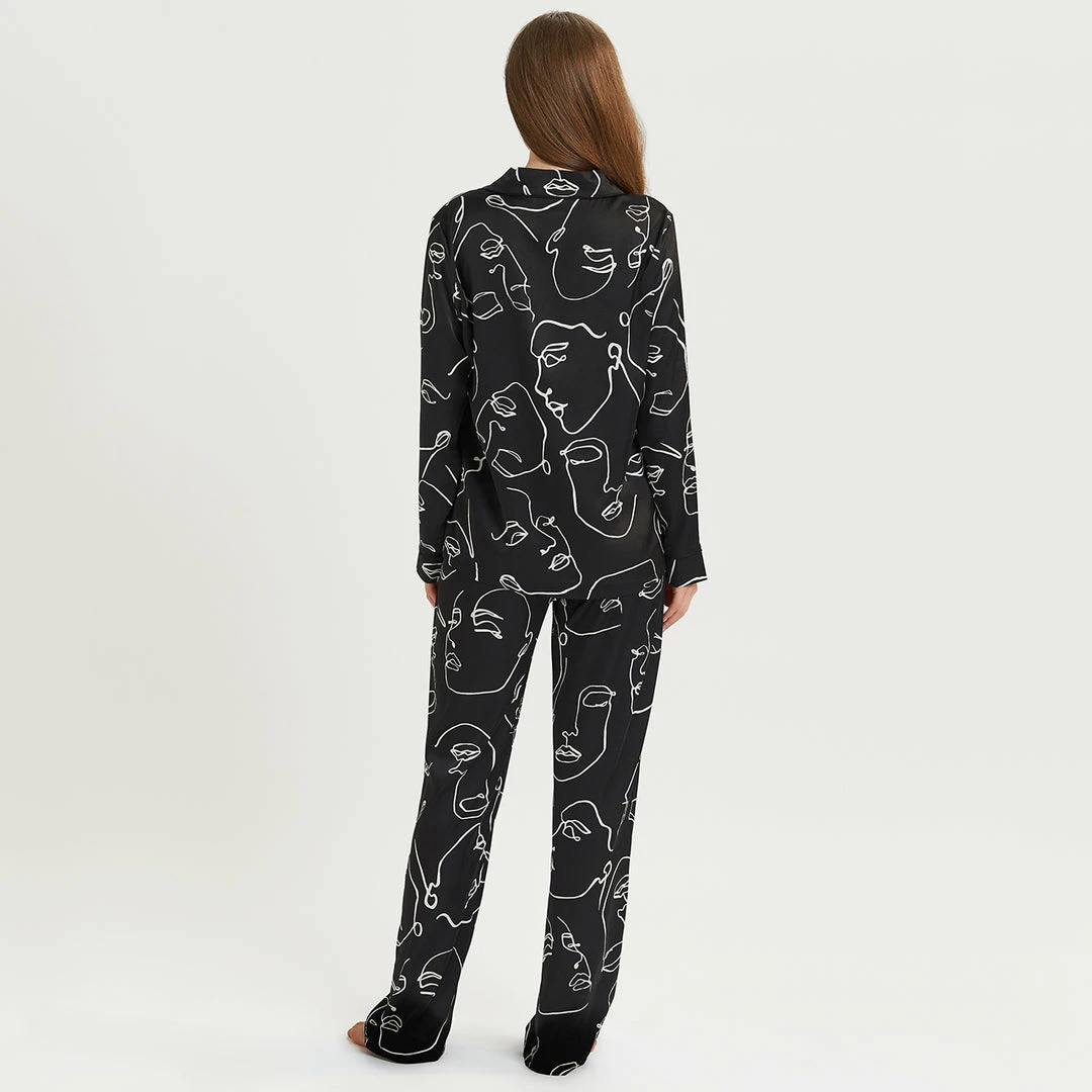 Bluebella Gifts|Nightwear Gifts Leon Shirt And Trouser Set Black/White 2 Bluebella Gifts|Nightwear Gifts Leon Shirt And Trouser Set Black/White