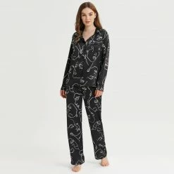 Bluebella Gifts|Nightwear Gifts Leon Shirt And Trouser Set Black/White 15 Bluebella Gifts|Nightwear Gifts Leon Shirt And Trouser Set Black/White