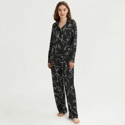 Bluebella Gifts|Nightwear Gifts Leon Shirt And Trouser Set Black/White 16 Bluebella Gifts|Nightwear Gifts Leon Shirt And Trouser Set Black/White