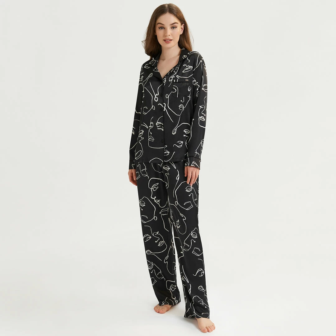 Bluebella Gifts|Nightwear Gifts Leon Shirt And Trouser Set Black/White 6 Bluebella Gifts|Nightwear Gifts Leon Shirt And Trouser Set Black/White