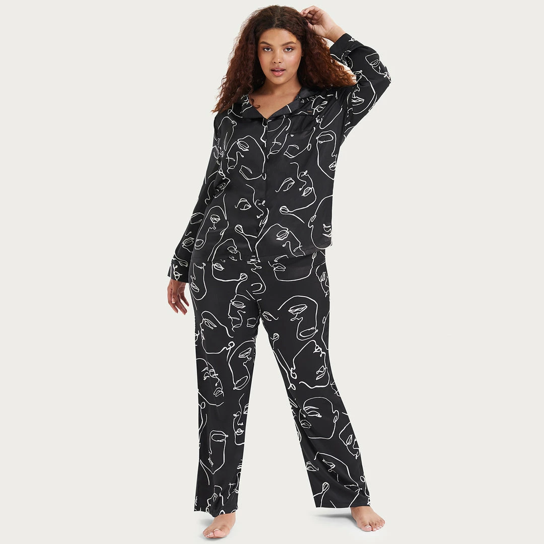 Bluebella Gifts|Nightwear Gifts Leon Shirt And Trouser Set Black/White 8 Bluebella Gifts|Nightwear Gifts Leon Shirt And Trouser Set Black/White