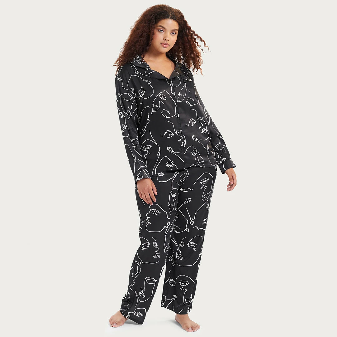 Bluebella Gifts|Nightwear Gifts Leon Shirt And Trouser Set Black/White 10 Bluebella Gifts|Nightwear Gifts Leon Shirt And Trouser Set Black/White