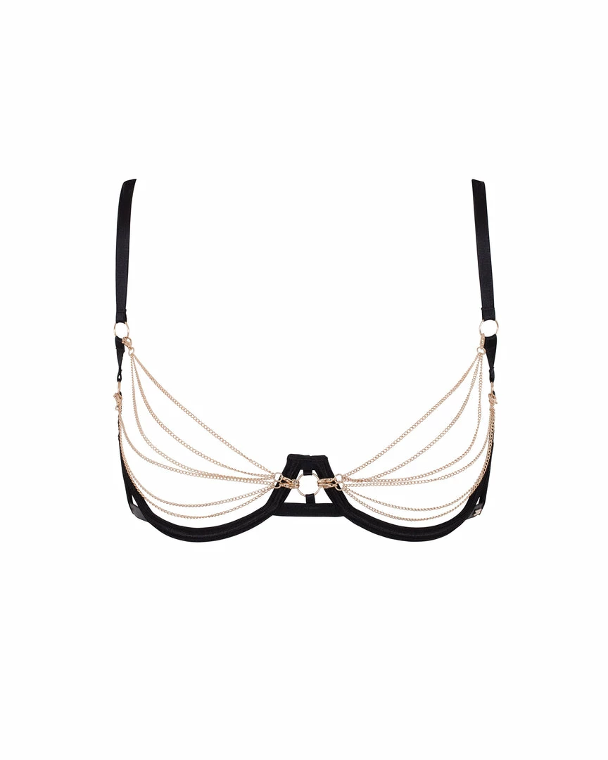 Bluebella Oriana Open Bra Black/Gold 3 Bluebella Oriana Open Bra Black/Gold