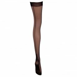 Bluebella Back Seam Leg/Plain Top Stockings Black Hosiery
