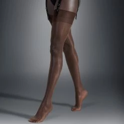 Bluebella Plain Leg/Plain Top Stockings Berry Hosiery