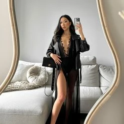 Bluebella Georgiana Long Chemise Black