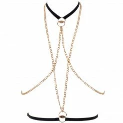 Bluebella Theodora Chain Harness Black/Gold 16 Bluebella Theodora Chain Harness Black/Gold