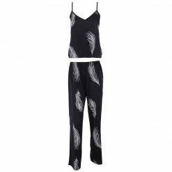 Bluebella Laurel Cami And Trouser Set Black/White Nightwear