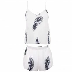 Bluebella Nightwear Laurel Cami And Short Set White/Black