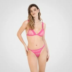 Bluebella Lingerie Lilia Mesh Non Wired Bra Fandango Pink