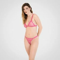 Bluebella Lingerie Lilia Mesh Non Wired Bra Fandango Pink