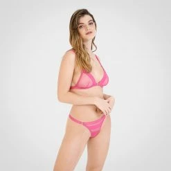 Bluebella Lingerie Lilia Mesh Non Wired Bra Fandango Pink